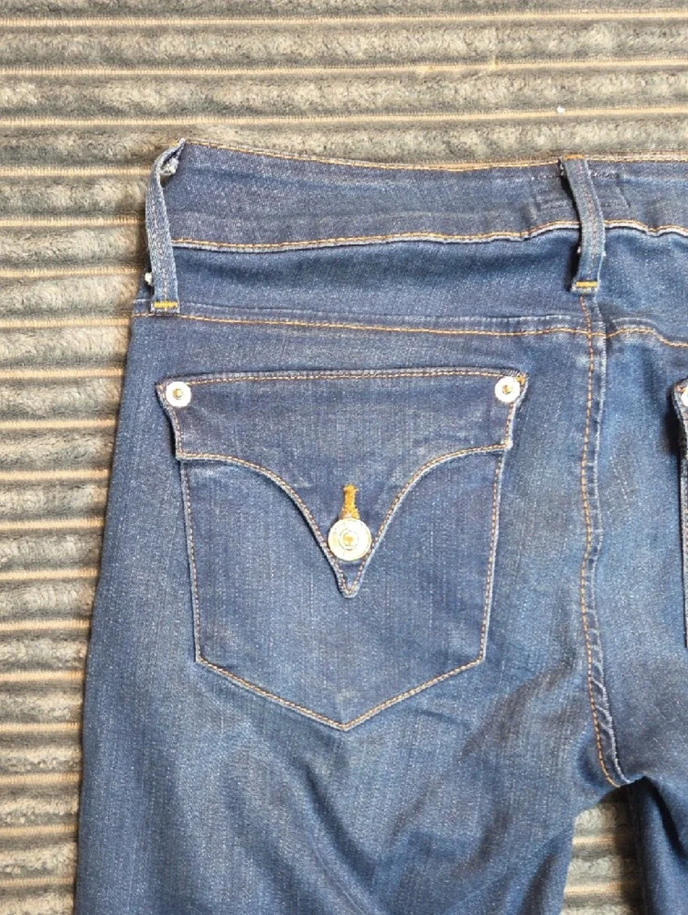 Hudson Jeans Indigo Cropped Denim Shorts with Side Slits